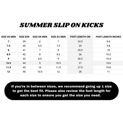 SUMMER SLIP ON KICKS