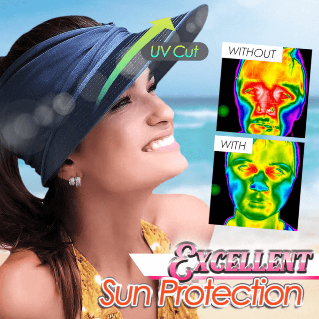 Summer Sun Visor Ponytail Hat