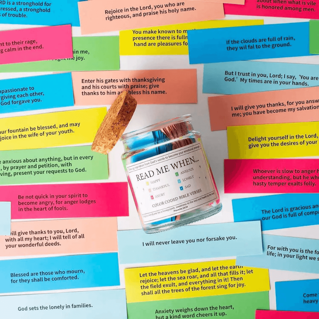 Handmade 90 Day Bible Verse Jar