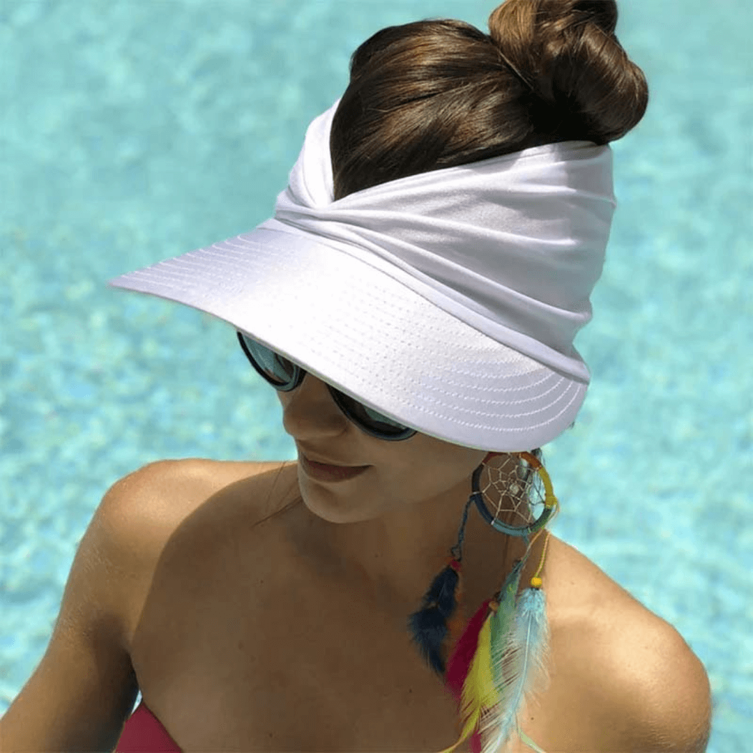 Summer Sun Visor Ponytail Hat