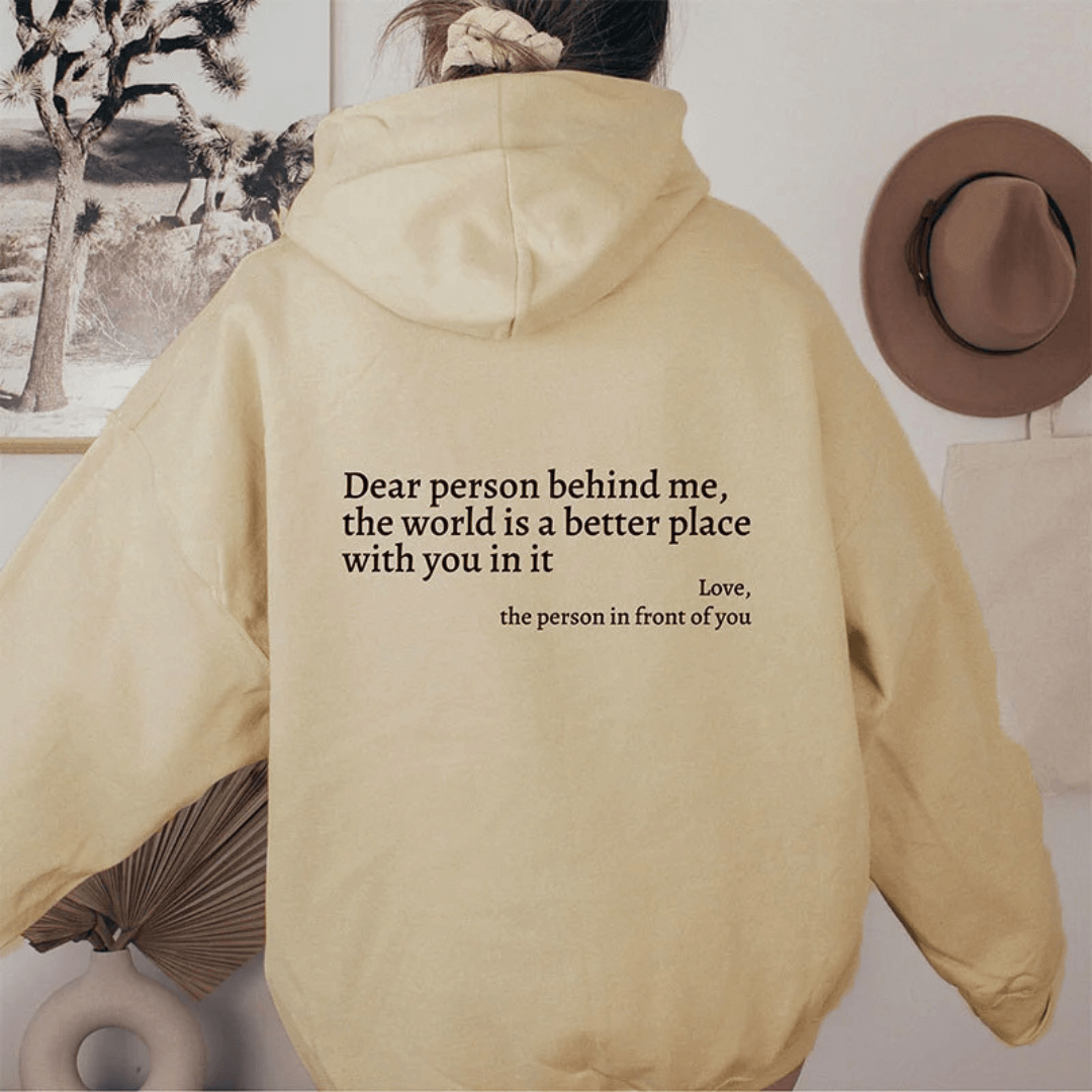 Liebe Person hinter mir (Unisex-Kapuzenpullover) 